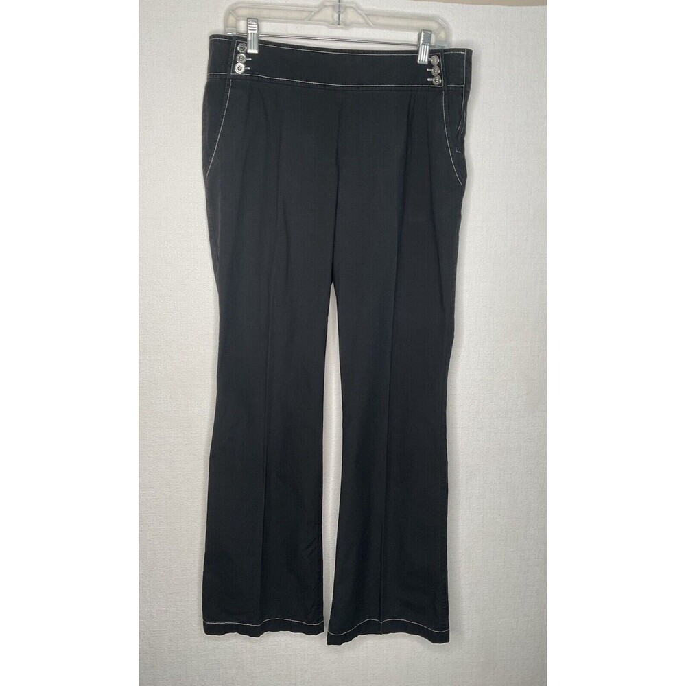Lafayette 148 New York Pockets Side Zip Wide Leg Bleeker Pants Women Size 8 Blac